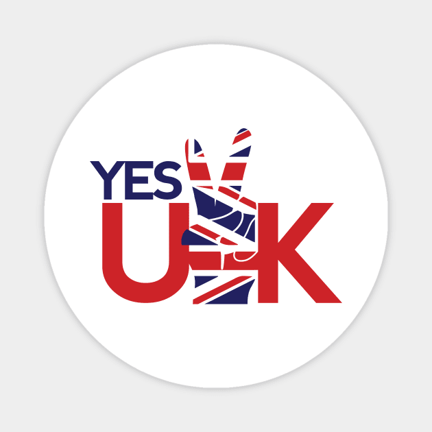 Yes UK - Patriotic British Pride Theme Magnet by jazzworldquest